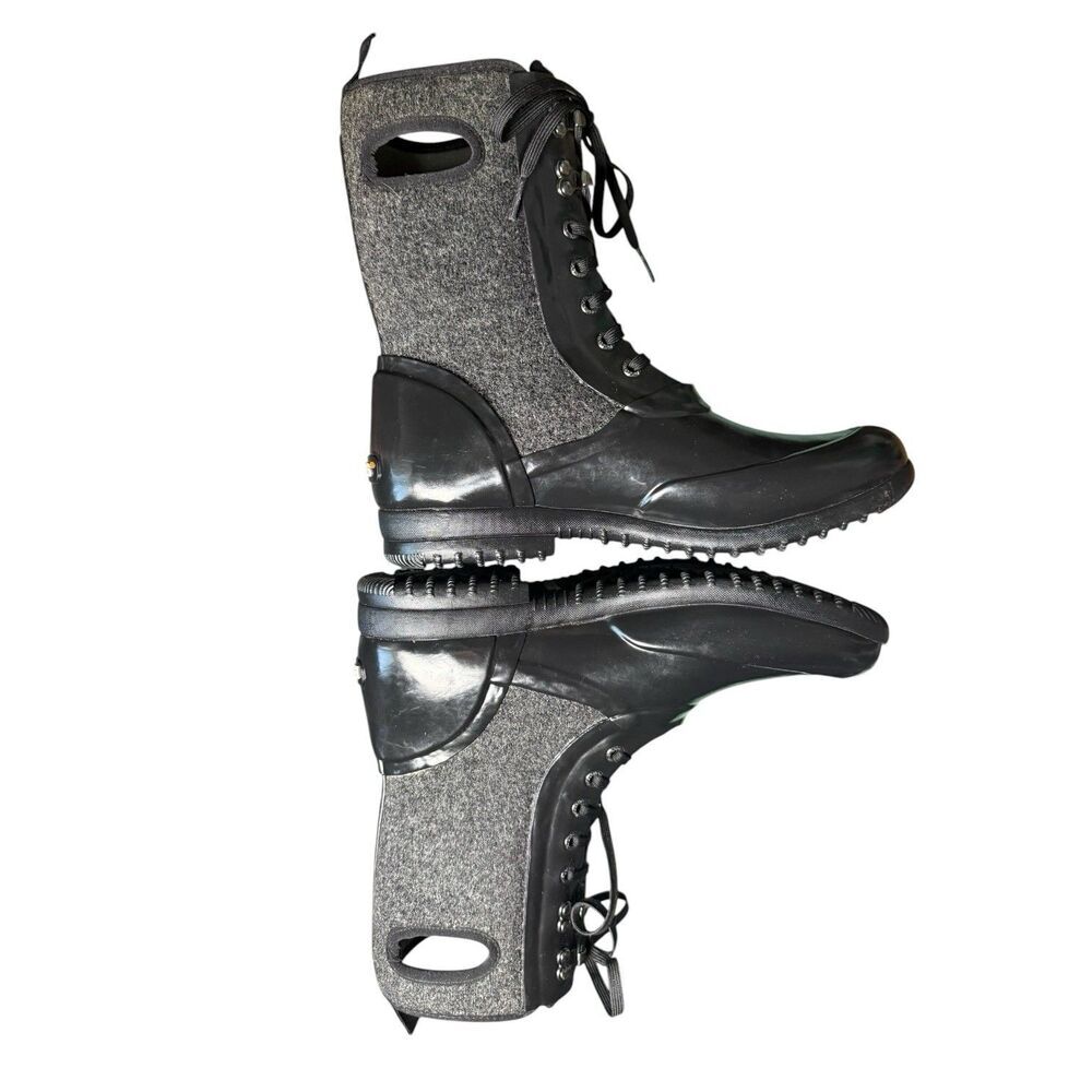 Bogs Women’s Sidney Wool Waterproof Snow Boots Black Size 9 - Picture 6 of 9